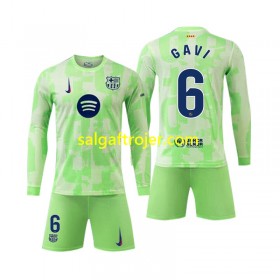 FC Barcelona Gavi 6 Fodboldtrøjer Børn 3. sæt 2024/25 Langærmet